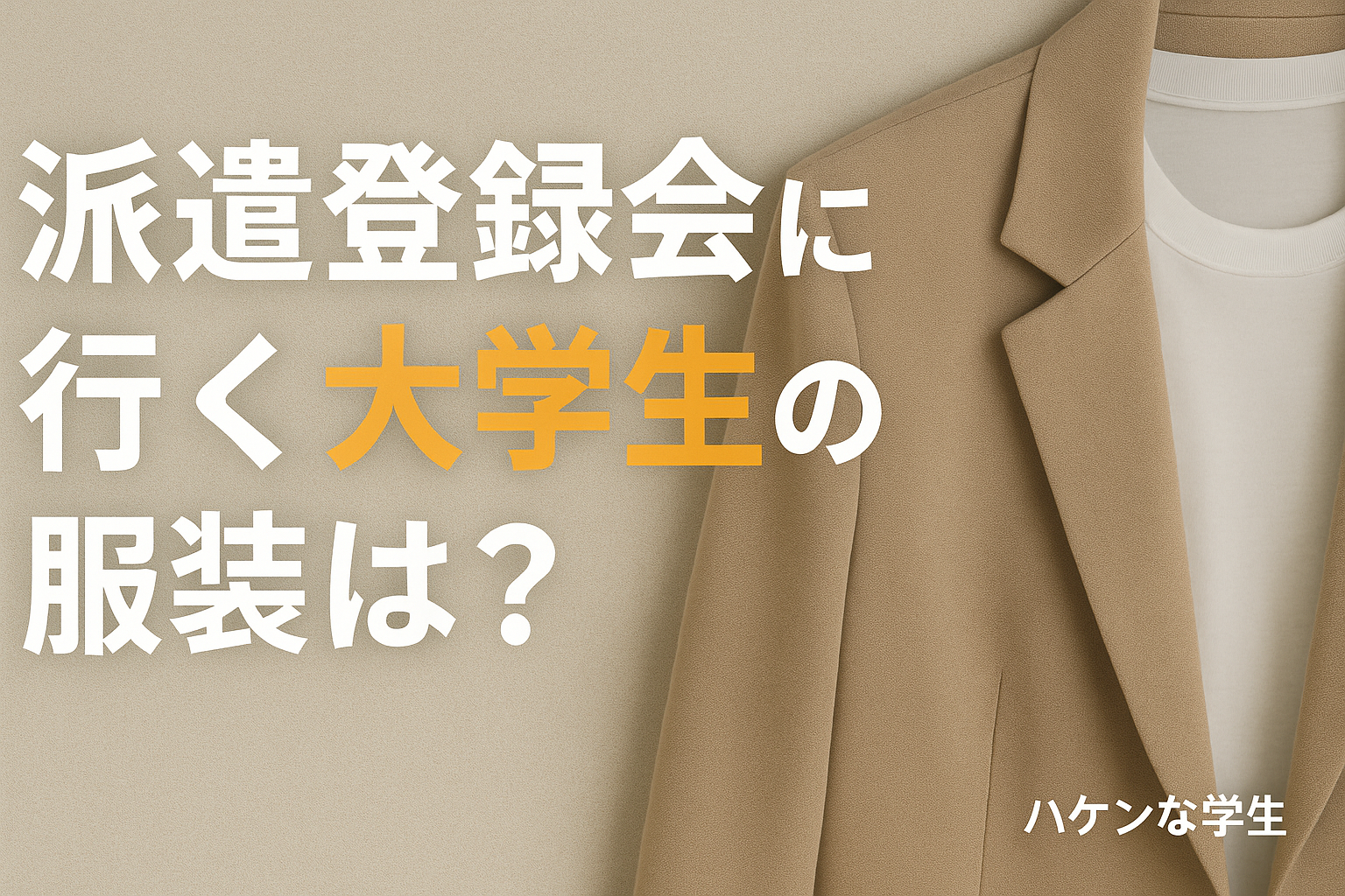 派遣登録会大学生の服装